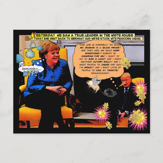 Postal GOP y Pinocho (Anverso)