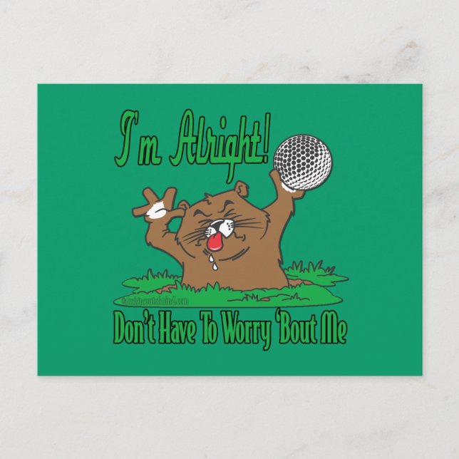 Postal Gopher y el Golfball (Anverso)