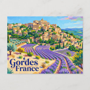 Postal Gordes Francia Viaje Lavanda