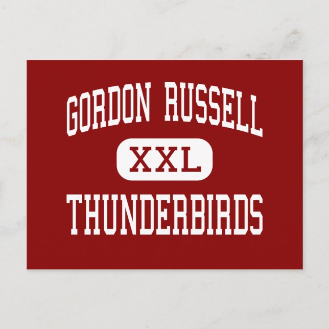 Postal Gordon Russell - Thunderbirds - Middle - Gresham (Anverso)