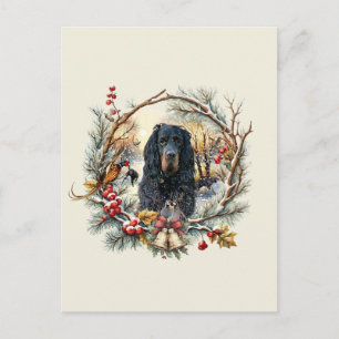 Postal Gordon Setter Alegría de Navidad – Arte Canino Est