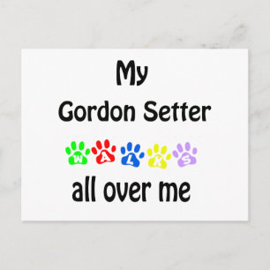 Postal Gordon Setter Walks Design