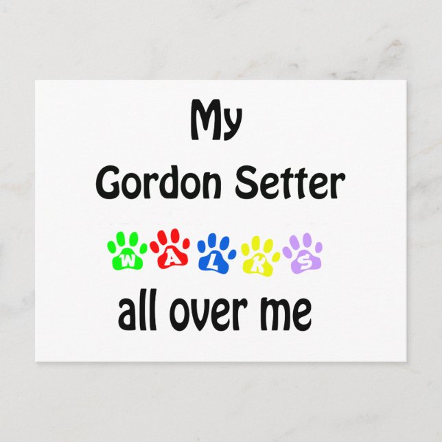 Postal Gordon Setter Walks Design (Anverso)