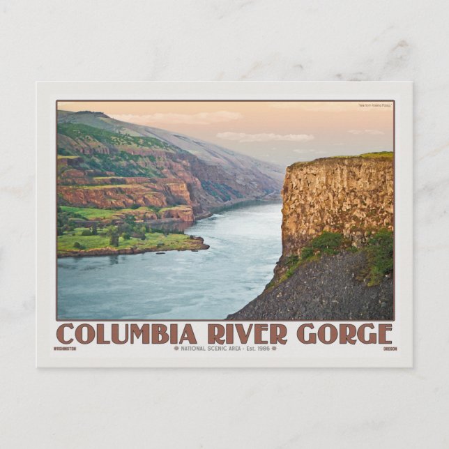 Postal Gorge de Columbia - Plateau de Rowena W.jpg (Anverso)