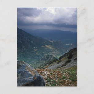 Postal Gorge de montaña en la isla de Creta