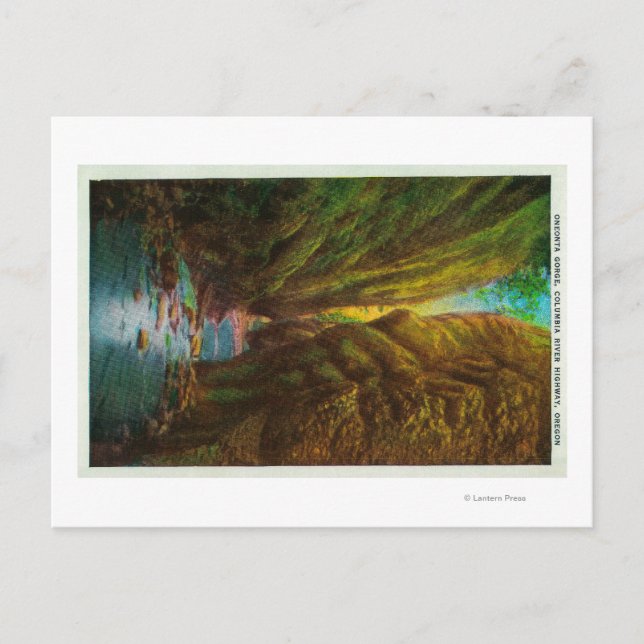 Postal Gorge de Oneonta en la garganta del río Columbia (Anverso)