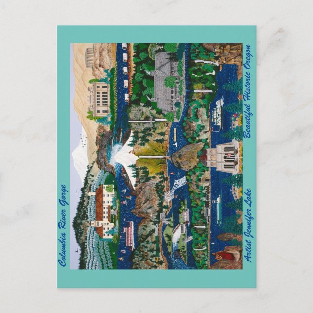 Postal Gorge del río Columbia (Anverso)