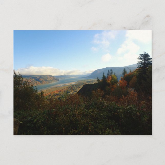 Postal Gorge del río Columbia en otoño (Anverso)