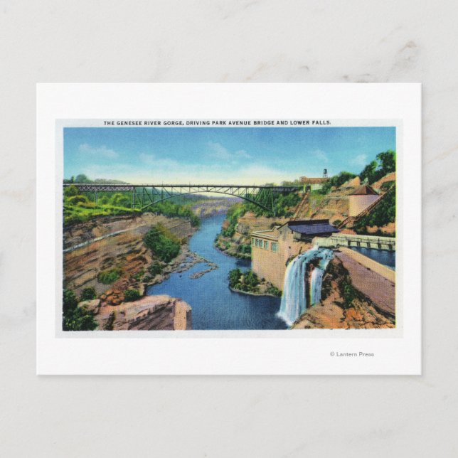 Postal Gorge del río Genesee, puente Park Avenue (Anverso)