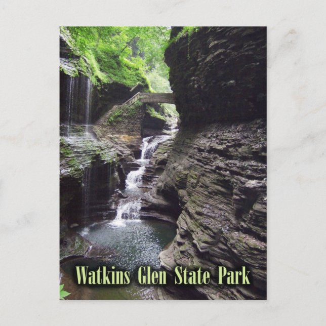 Postal Gorge en el Parque Estatal Watkins Glen, Nueva Yor (Anverso)