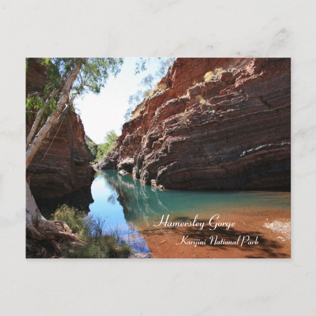 Postal Gorge Hamersley, Parque Nacional Karijini - Postca (Anverso)