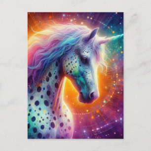 Postal Gorgeous Appaloosa Unicorn