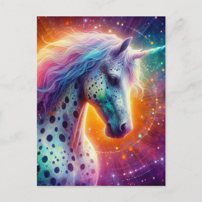 Postal Gorgeous Appaloosa Unicorn (Anverso)