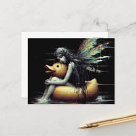Postal Gorgeous Fairy dormido en el fallo flotante del pa