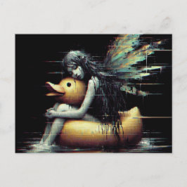 Postal Gorgeous Fairy dormido en el fallo flotante del pa