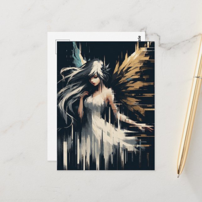 Postal Gorgeous Glitch Fairy (Anverso/Reverso In Situ)