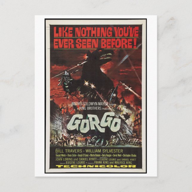 Postal Gorgo 1961 Sci Fi Horror Retro (Anverso)