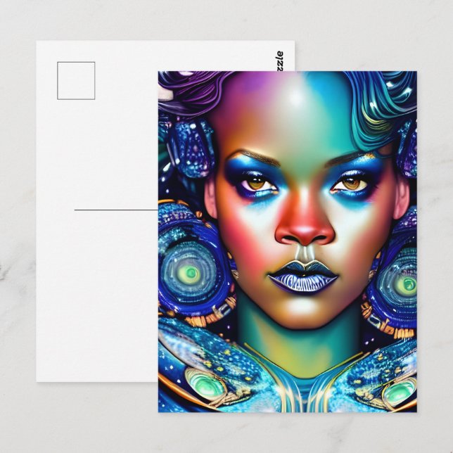 Postal Gorgoge negra (Anverso / Reverso)