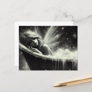 Postal Gorgoous Fairy dormido en la tina