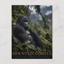 Gorila de Montaña ANIMALES de la selva tropical