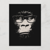 Gorila Hipster Con Vidrios