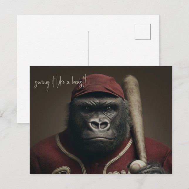 Postal Gorilla Baseball (Anverso / Reverso)