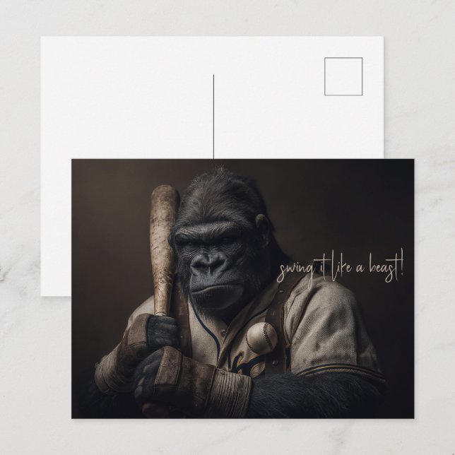 Postal Gorilla Baseball (Anverso / Reverso)