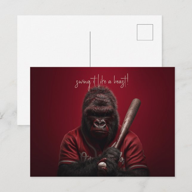 Postal Gorilla Baseball (Anverso / Reverso)