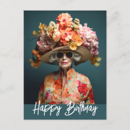 Postal Gorra de Flores de La Grande Dame