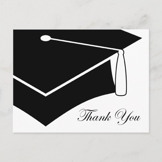 Postal gorra de graduación : gracias (Anverso)