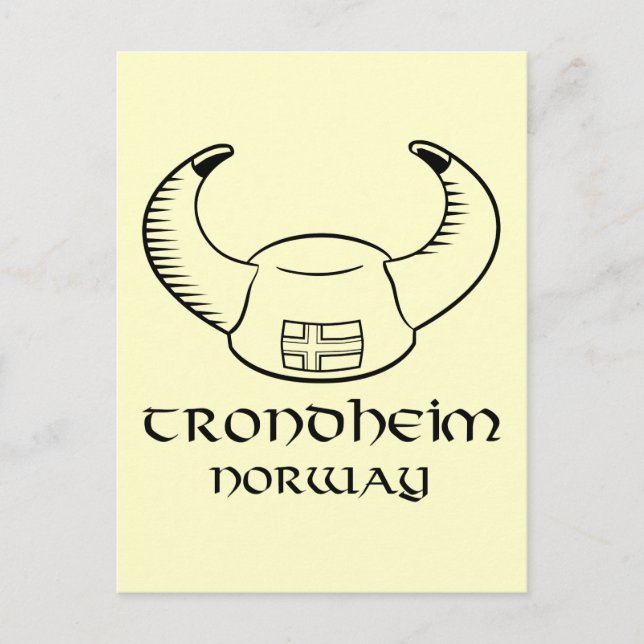 Postal Gorra de Viking de Trondheim Noruega (Anverso)