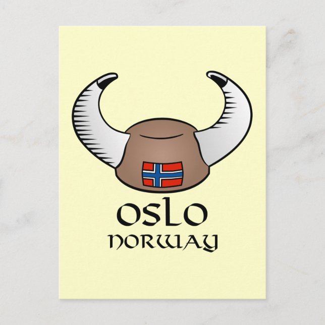Postal Gorra viking de Oslo Noruega (Anverso)