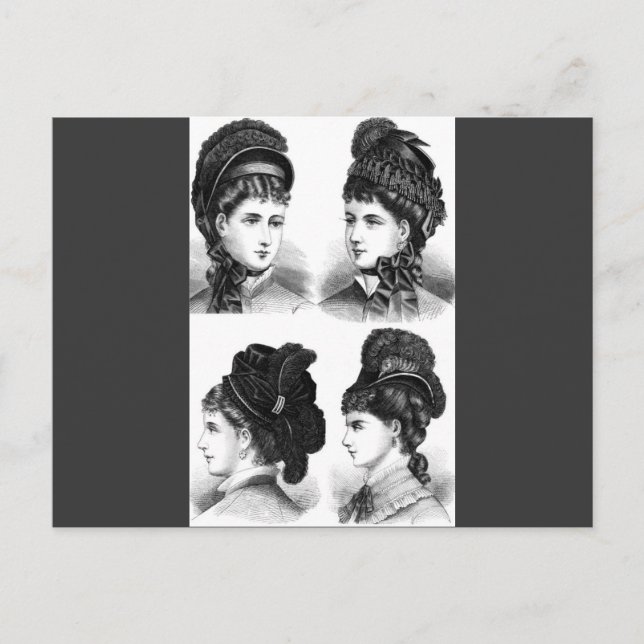 Postal Gorras de época (Anverso)