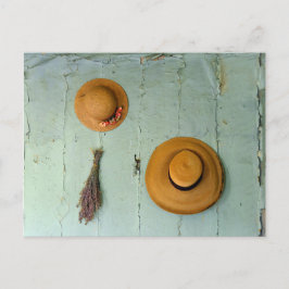 Postal Gorras de paja vieja