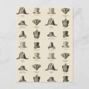 Postal Gorras masculinos de la época