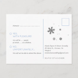 Postal Gorros y guantes de boda cálidos y acogedores para