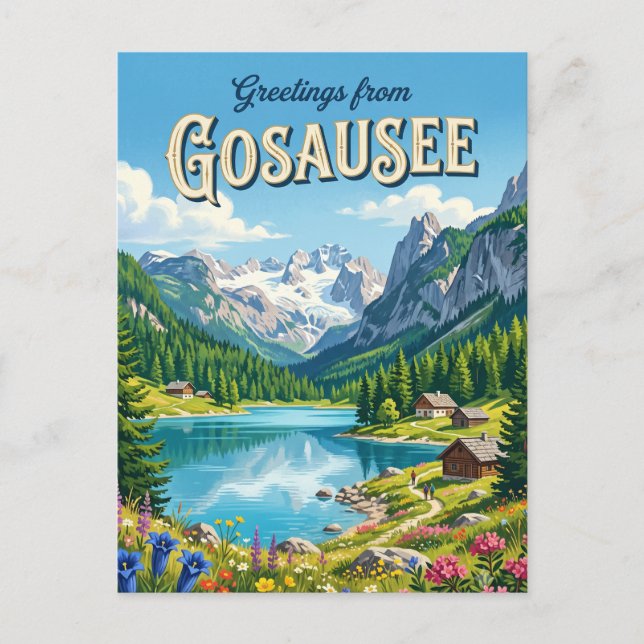 Postal Gosausee Austria (Anverso)