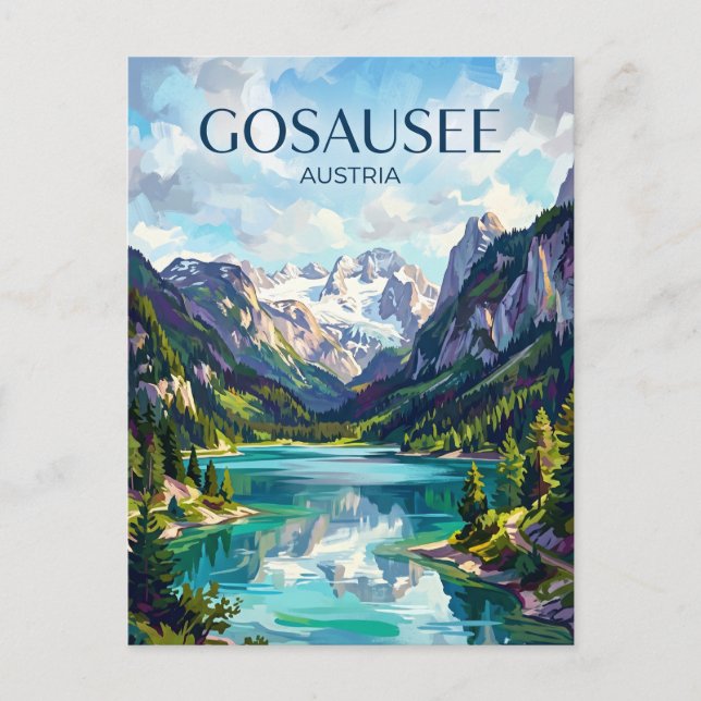 Postal Gosausee Austria (Anverso)