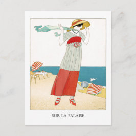 Postal Gose Ilustracion de moda Art Deco francés