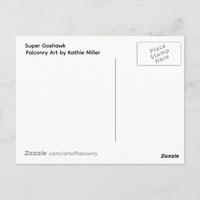 Postal Goshawk Cartoon (desde $10.55) (Reverso)