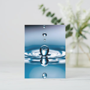 Postal Gotas de agua macro