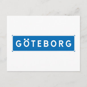 Postal Gotemburgo, señal sueca de tráfico