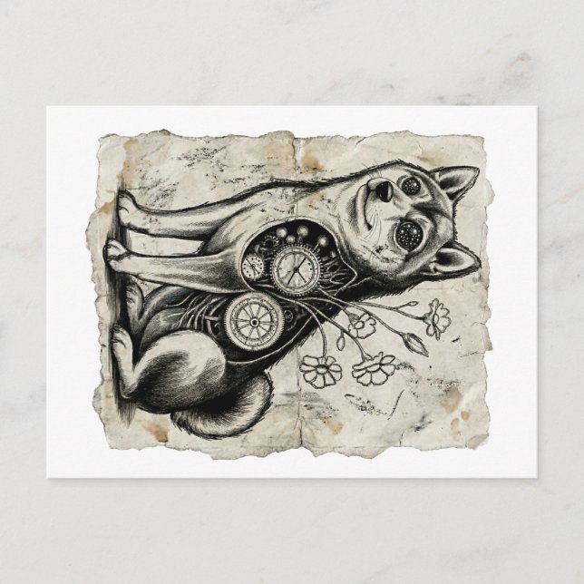 Postal Gothic Shiba Vintage Postcards (Anverso)