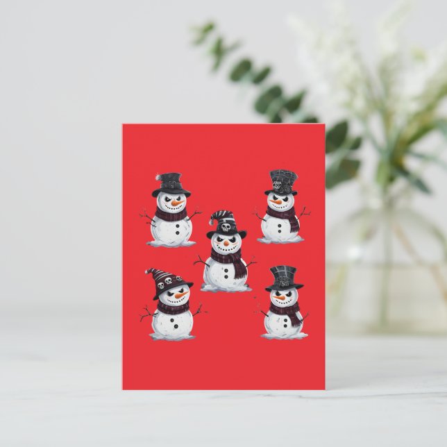 Postal Gothic Snowman (Anverso de pie)