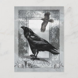 Postal Gothic Victorian Raven Fantasy Art