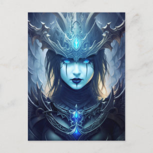 Postal Gótica Dark Fantasy Litch Reina