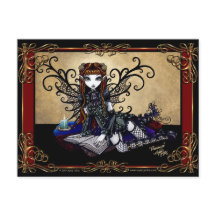 Postal gótica de cuento de hadas "Patience"