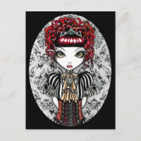 Postal gótica de Fae del Victorian de Annie