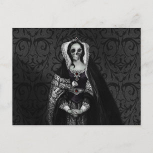 Postal Gótica Skull Lady