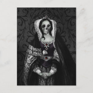 Postal Gótica Skull Lady